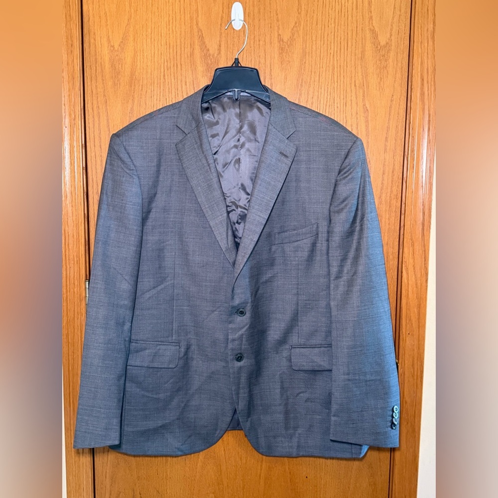 SAN REMO Charcoal Blazer for Men, merino extra fine 120’s 100% - viscose 100%